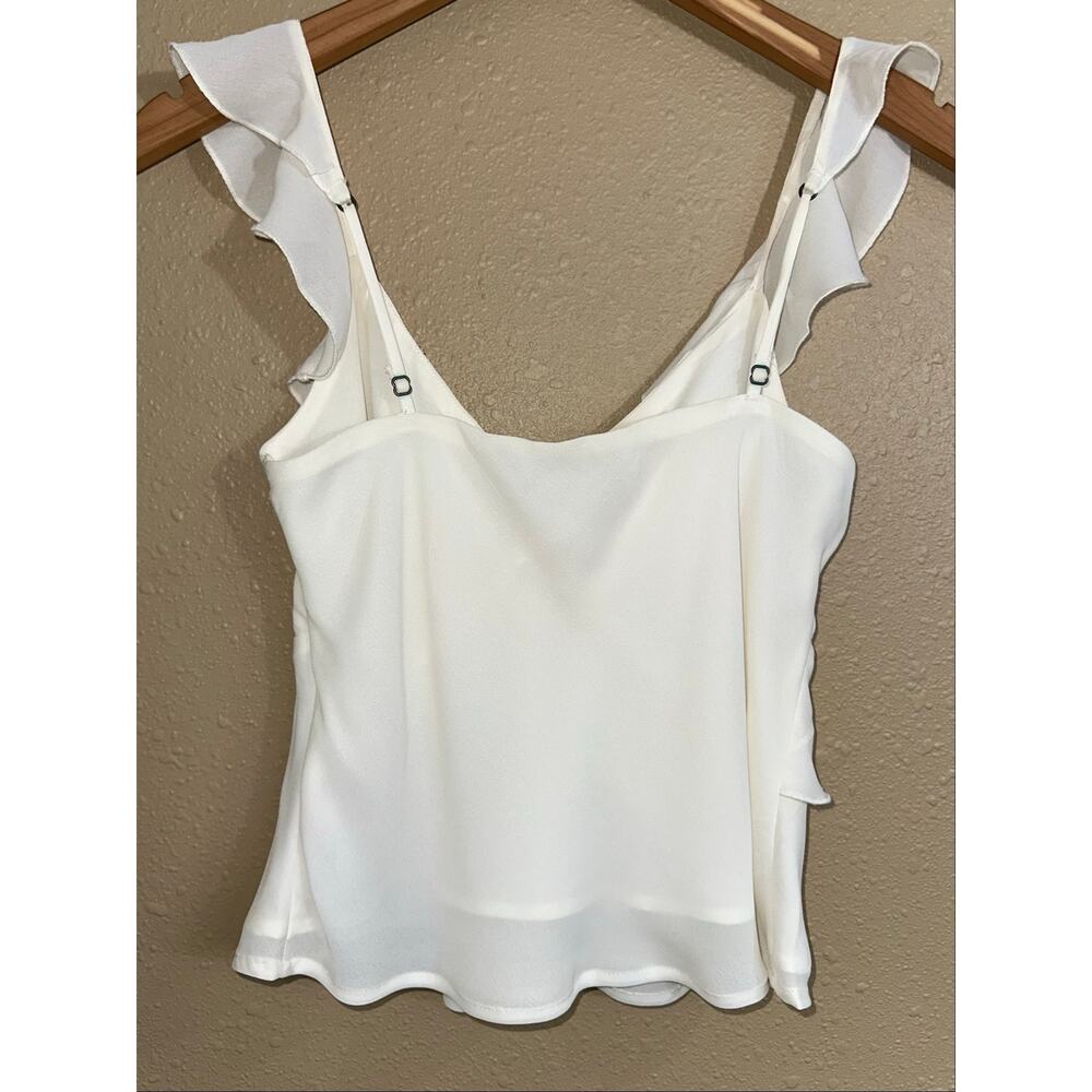 Abercrombie & Fitch White Romantic Ruffle V-Neck Sleeveless Camisole Tank Top XS - Picture 7 of 12